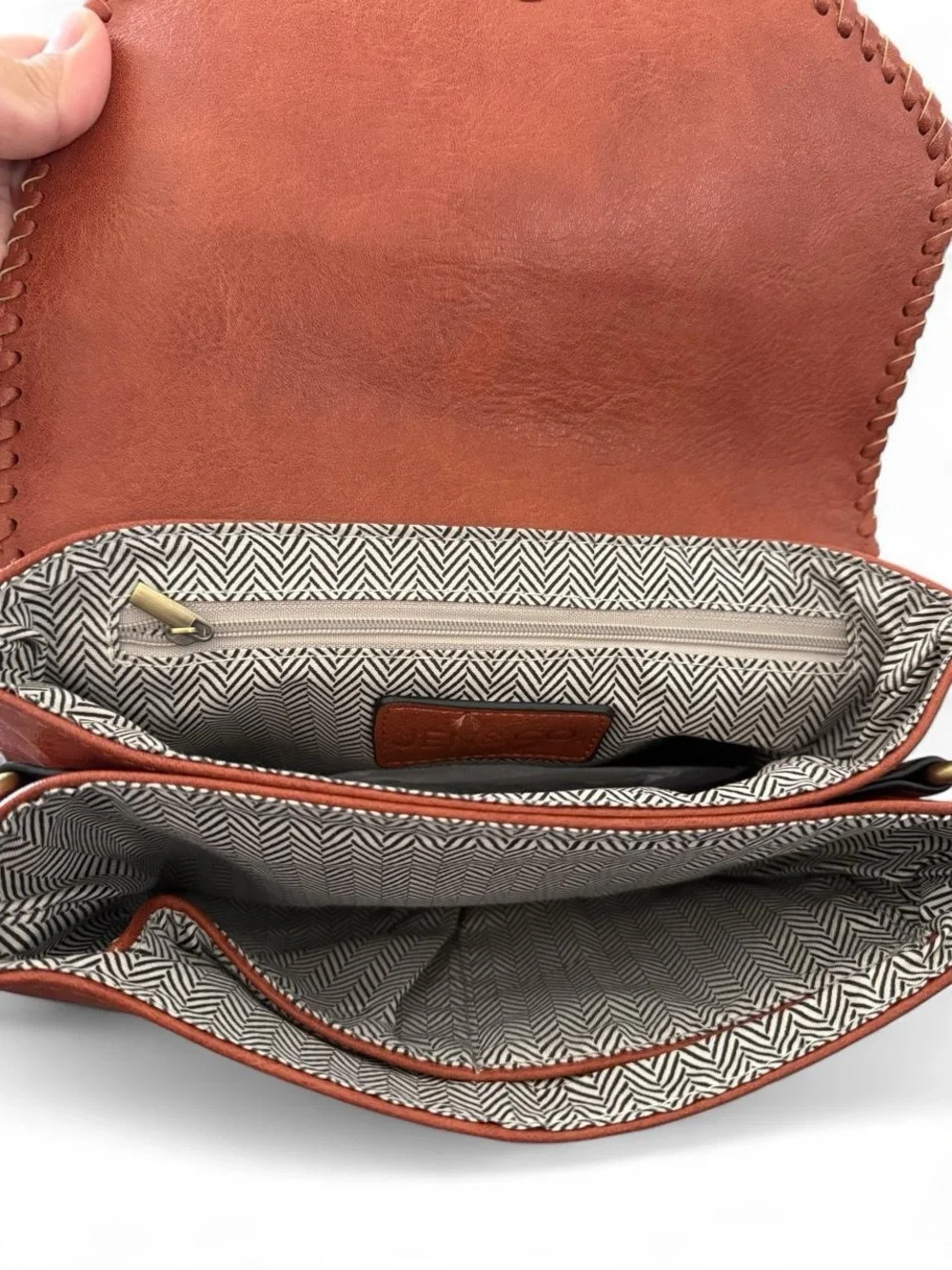 Sloane Vegan Crossbody - rust